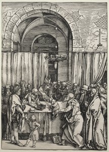 Joachims Offering odmítnut veleknězem, c. 1504-1505. od Albrecht Dürer