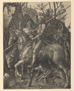 Rytíř, smrt a ďábel od Albrecht Dürer