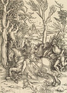 Knight a Lansquenet, c. 1497 od Albrecht Dürer