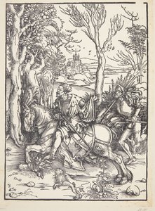 Rytíř a Lansquenet od Albrecht Dürer