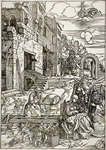 Život Panny Marie: Pobyt Svaté rodiny v Egyptě (Bartsch 90) od Albrecht Dürer