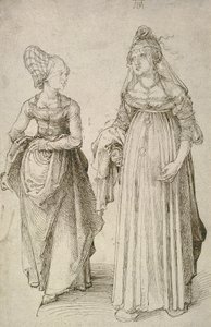 Dáma v benátských šatech kontrastovala s norimberskou hausfrau od Albrecht Dürer