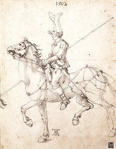 Lancer na koni, 1502 od Albrecht Dürer