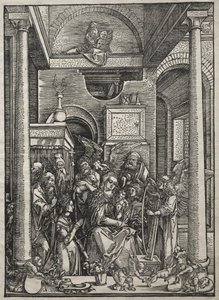 Život Panny Marie: Klanění Panny Marie s dítětem svatými a anděly od Albrecht Dürer
