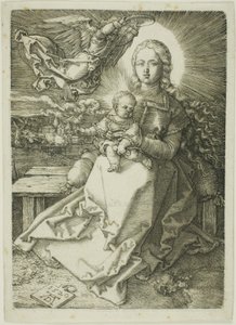 Madonna korunovaná jedním andělem od Albrecht Dürer