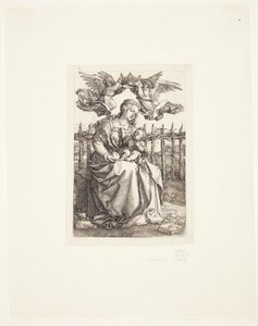 Madona korunovaná dvěma anděly od Albrecht Dürer