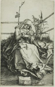 Madonna na travnatém břehu od Albrecht Dürer