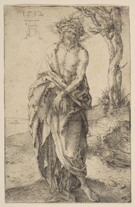Muž smutku se svázanýma rukama, 1512. od Albrecht Dürer
