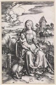 Panna Marie s dítětem a opicí od Albrecht Dürer