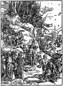 Mučednictví deseti tisíc křesťanů na hoře Ararat, 1495-1497, 1936 od Albrecht Dürer