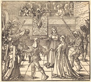 Maškarní tanec s pochodněmi od Albrecht Dürer