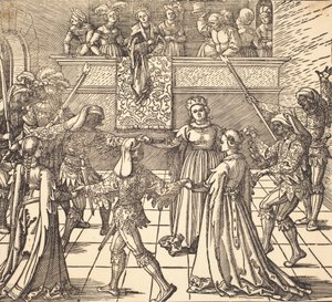 Maškarní tanec s pochodněmi, c. 1516. od Albrecht Dürer