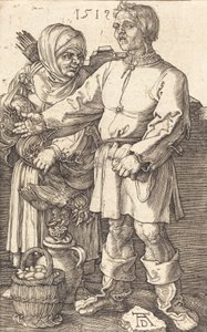 Selský pár na trhu, 1519. od Albrecht Dürer
