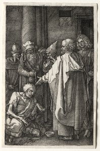 Petr a Jan léčení mrzáka u brány chrámu od Albrecht Dürer