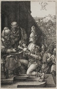Pilát si myje ruce, z The Engraved Passion od Albrecht Dürer
