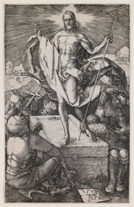 Vzkříšení, ze série „The Engraved Passion“ od Albrecht Dürer