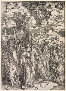 Zjevení svatého Jana: Čtyři andělé držící větry od Albrecht Dürer