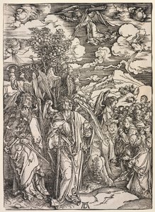 Zjevení svatého Jana: Čtyři andělé držící větry, 1511. od Albrecht Dürer