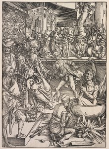 Zjevení svatého Jana: Umučení svatého Jana od Albrecht Dürer