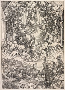 Zjevení svatého Jana: Svatý Jan před trůnem od Albrecht Dürer