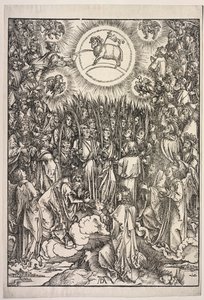 Zjevení svatého Jana: Klanění Beránka, 1511. od Albrecht Dürer