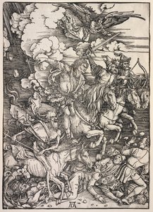 Zjevení svatého Jana: Čtyři jezdci od Albrecht Dürer