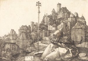 Saint Anthony Reading, 1519. od Albrecht Dürer