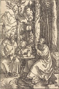 Svatý Antonín a svatý Pavel v divočině od Albrecht Dürer