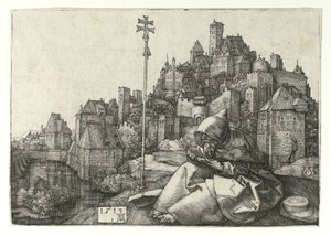 Svatý Antonín čtení. 1519 od Albrecht Dürer