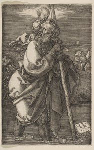 Saint Christopher Facing Left, 1521. od Albrecht Dürer