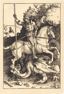 Svatý Jiří zabíjení draka od Albrecht Dürer
