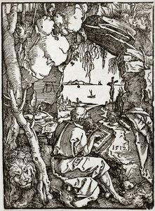 Svatý Jeroným v jeskyni (Bartsch 113) od Albrecht Dürer