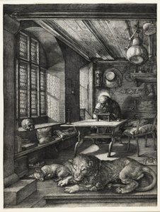 Svatý Jeroným ve své pracovně, 1514 od Albrecht Dürer