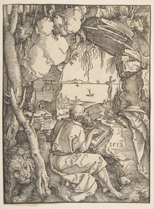 Svatý Jeroným v jeskyni od Albrecht Dürer
