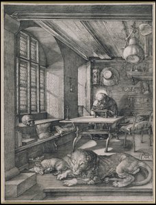Svatý Jeroným ve své pracovně od Albrecht Dürer
