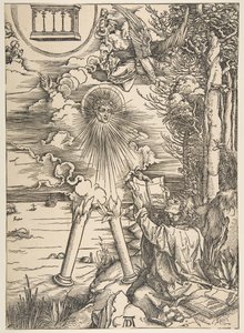 Saint John Swallowing the Book, from The Apocalypse, Latin Edition, 1511, 1511. od Albrecht Dürer
