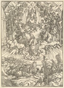 Svatý Jan před Bohem a staršími od Albrecht Dürer