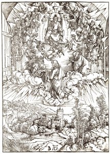 Svatý Jan před Bohem a staršími od Albrecht Dürer