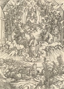 Svatý Jan před Bohem a staršími, 1498. od Albrecht Dürer