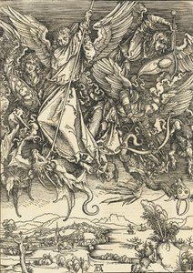 Saint Michael Fighting the Dragon, pravděpodobně c. 14961498 zveřejněno 1511. od Albrecht Dürer