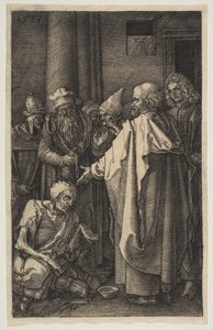 Svatý Petr a svatý Jan u brány chrámu, z Umučení, 1513. od Albrecht Dürer