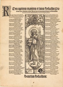 Svatý Sebaldus stojící na sloupu od Albrecht Dürer