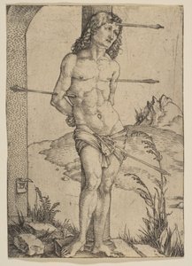 Svatý Šebestián přivázaný ke sloupu od Albrecht Dürer