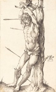 Saint Sebastian Bound to the Tree, 15001501. od Albrecht Dürer