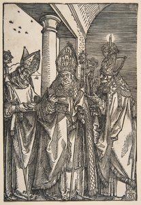 Svatí Mikuláš, Ulrich a Erasmus.n.d. od Albrecht Dürer