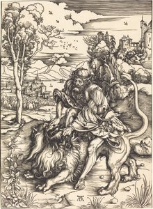 Samson bojuje se lvem od Albrecht Dürer