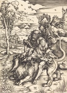 Samson Bojuje se lvem, c. 14971498. od Albrecht Dürer