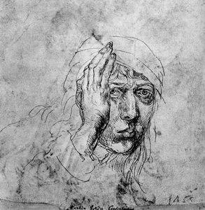 Autoportrét s obvazem, 1492, 1936 od Albrecht Dürer