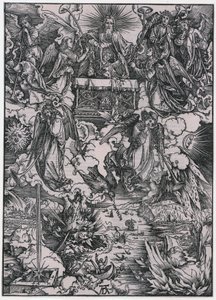 Sedm andělů s trubkami, figura VI, list 8 ze série „Apokalypsa“ od Albrecht Dürer