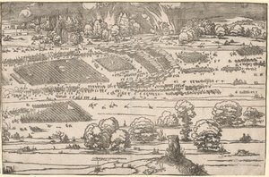 Obléhání pevnosti: Levá část od Albrecht Dürer